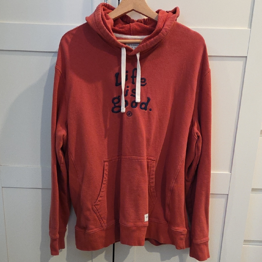 Life Is Good Men's Red Hoodie